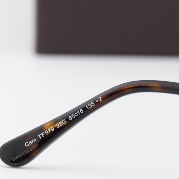 Tom Ford Cam FT0979 28G Geometric Sunglasses - Gold/Brown with Mirror main image 7